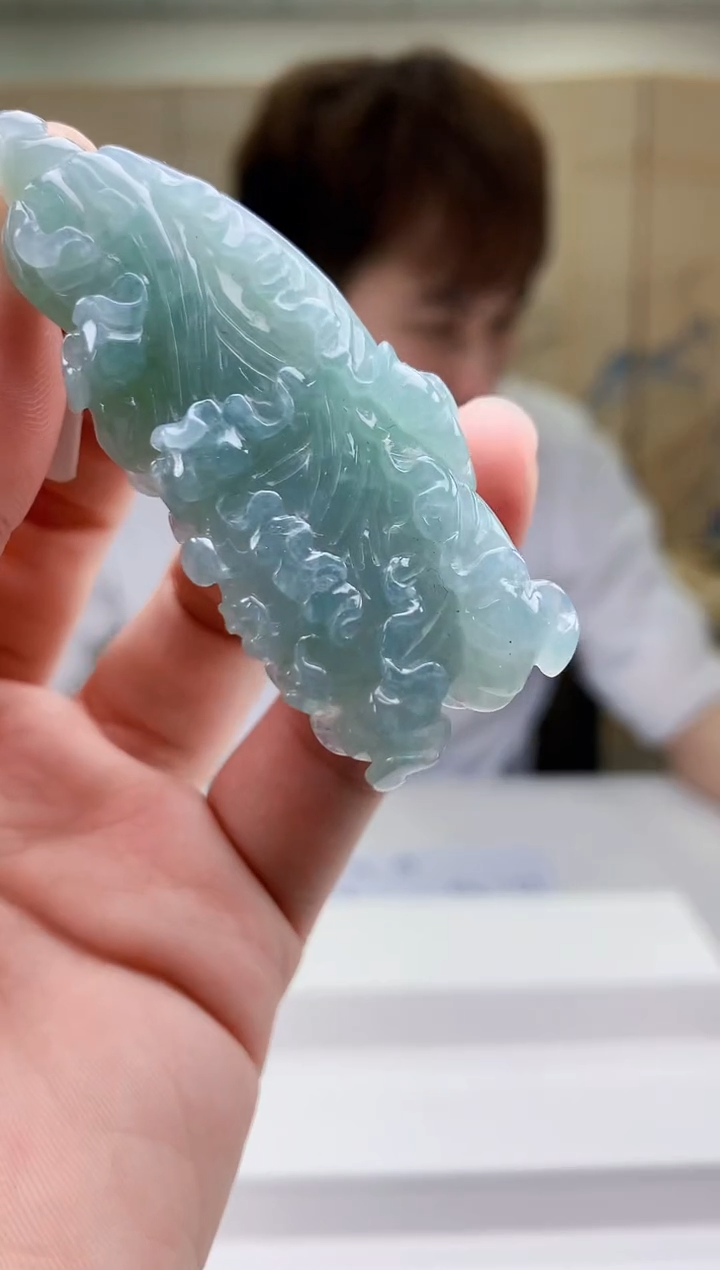 【闪购商品】定制翡翠未镶嵌4868bb-毛货挂件43