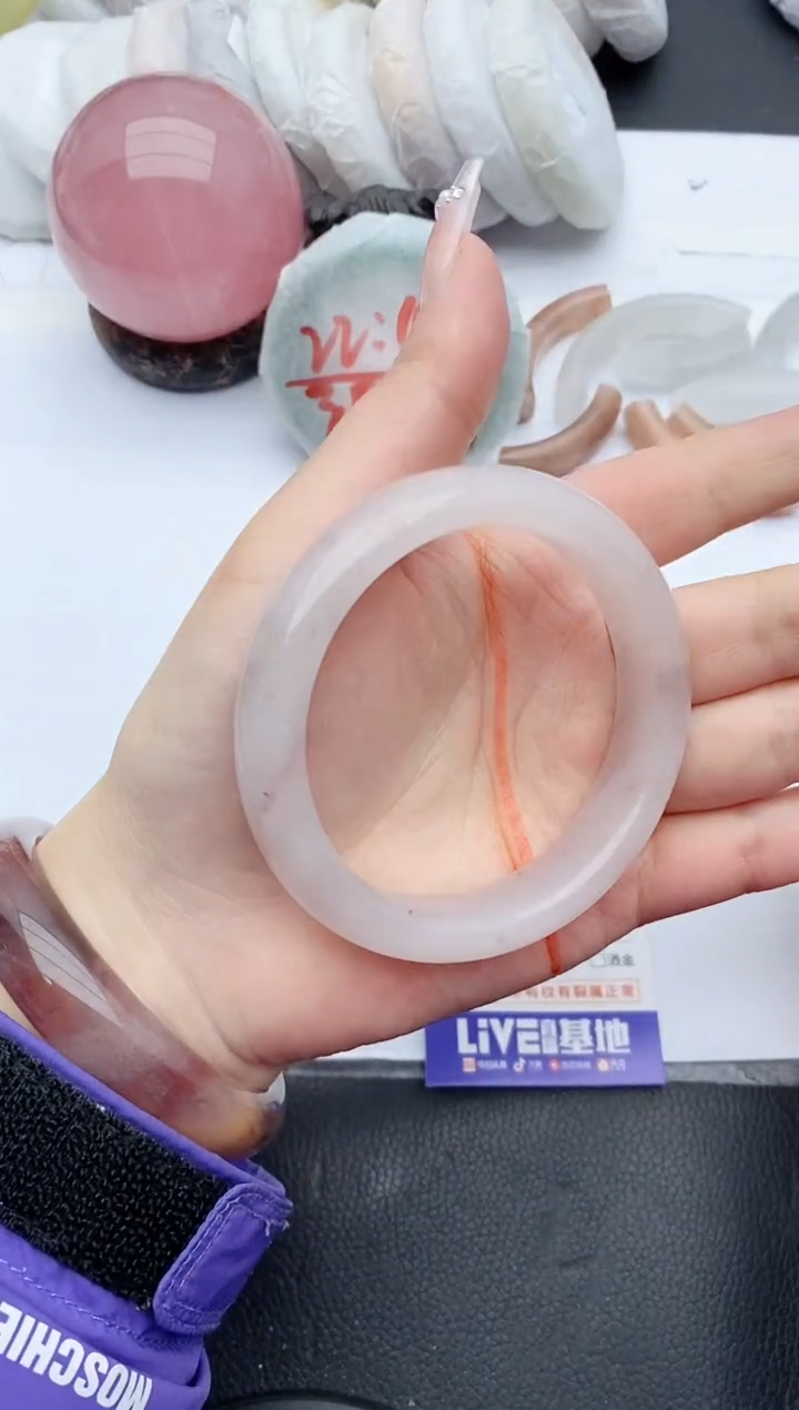 【闪购商品】石英质玉手镯未镶嵌G202+57/58