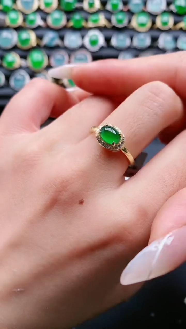 【闪购商品】翡翠戒指银S925镶嵌11111111