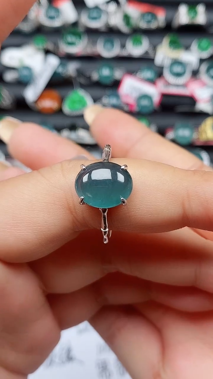 【闪购商品】翡翠戒指银S925镶嵌戒指