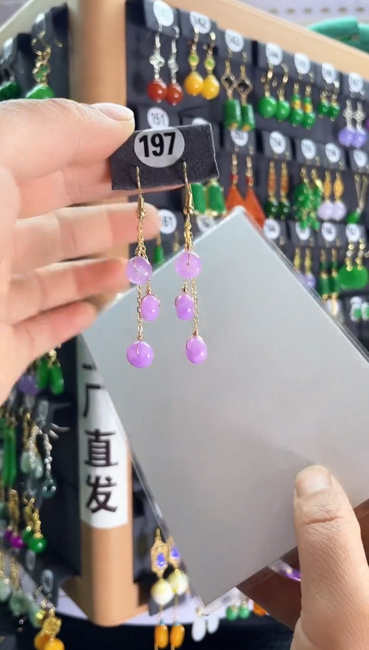 【闪购商品】翡翠耳饰银S925镶嵌197    