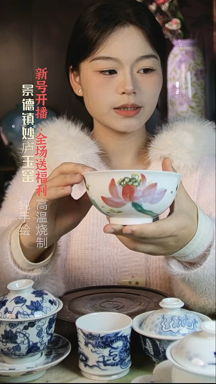 盘陶妙庐玉窑正德饭碗