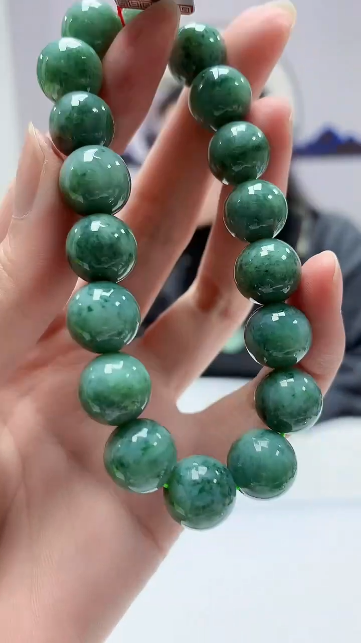 【闪购商品】定制翡翠未镶嵌4852zm-毛货手串84