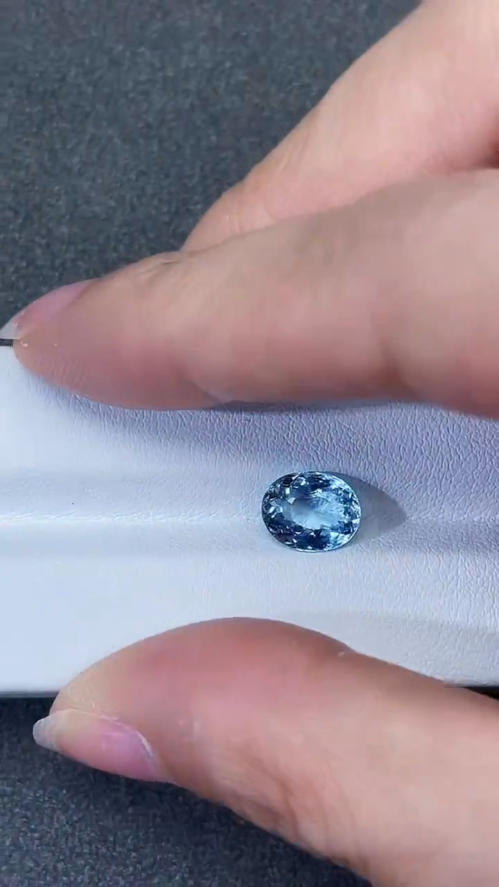 海蓝宝石笔搁未镶嵌天然裸石