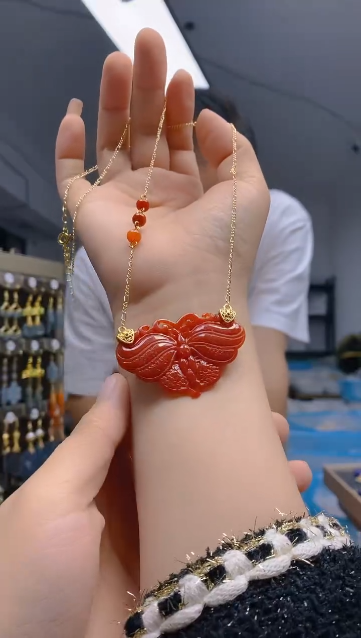 【闪购商品】翡翠耳饰合金99翡翠锁骨链