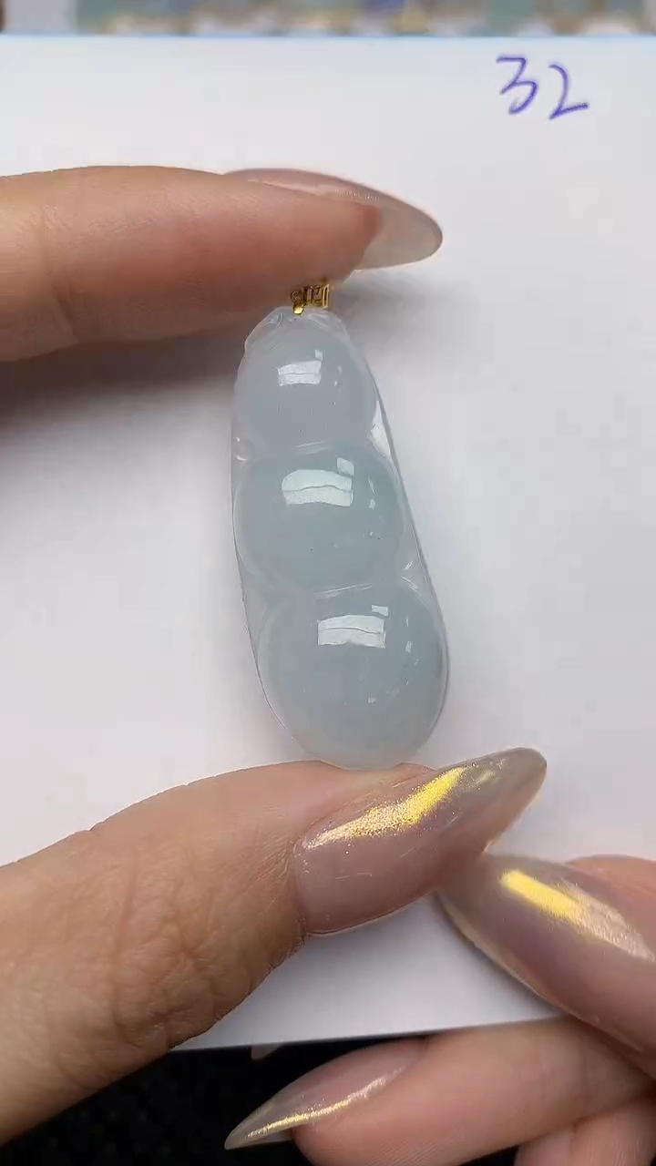 【闪购商品】翡翠颈饰18K金镶嵌天然翡翠A货