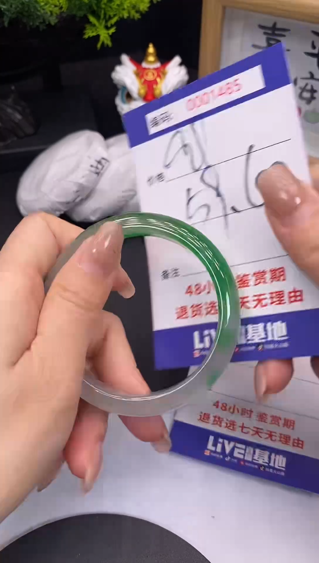 未镶嵌手镯翡翠0001485