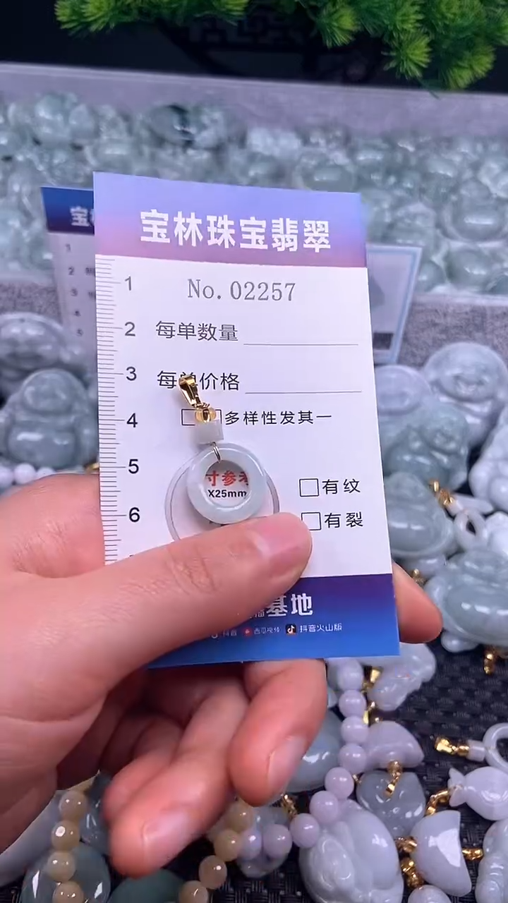 颈饰未镶嵌翡翠天然缅甸翡翠2257