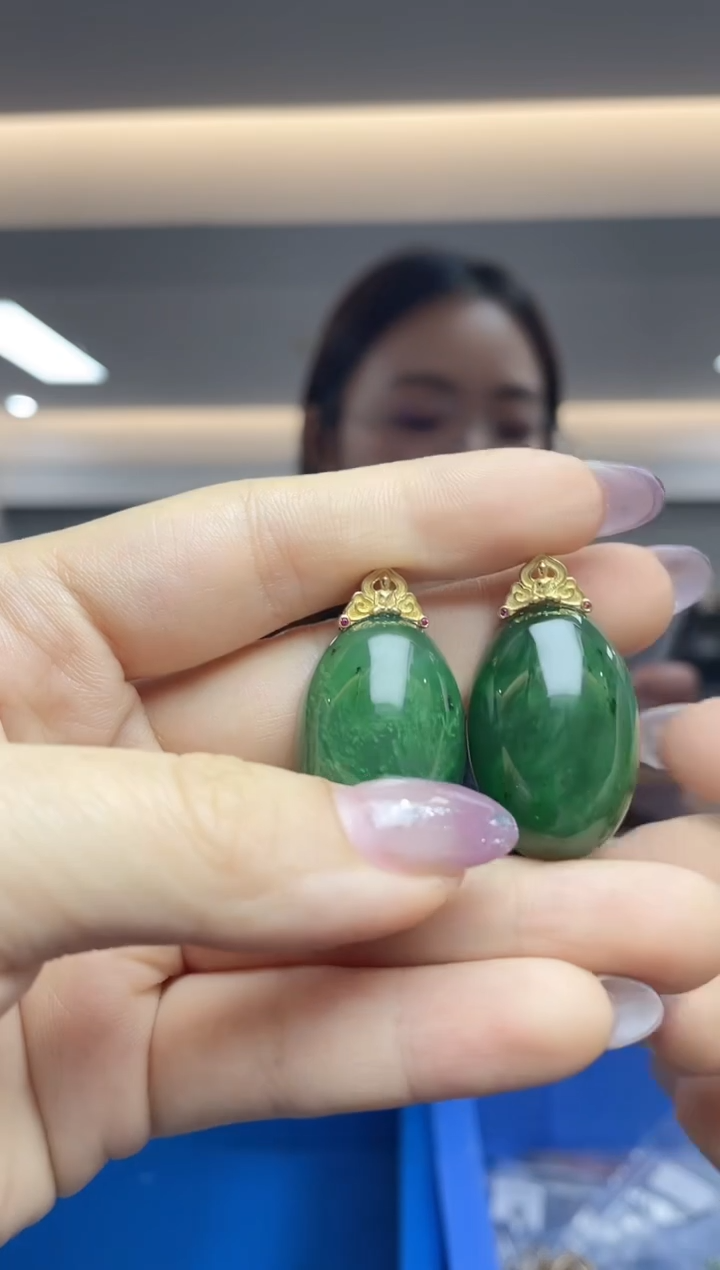 和田玉银S925镶嵌颈饰（多样性发一件）