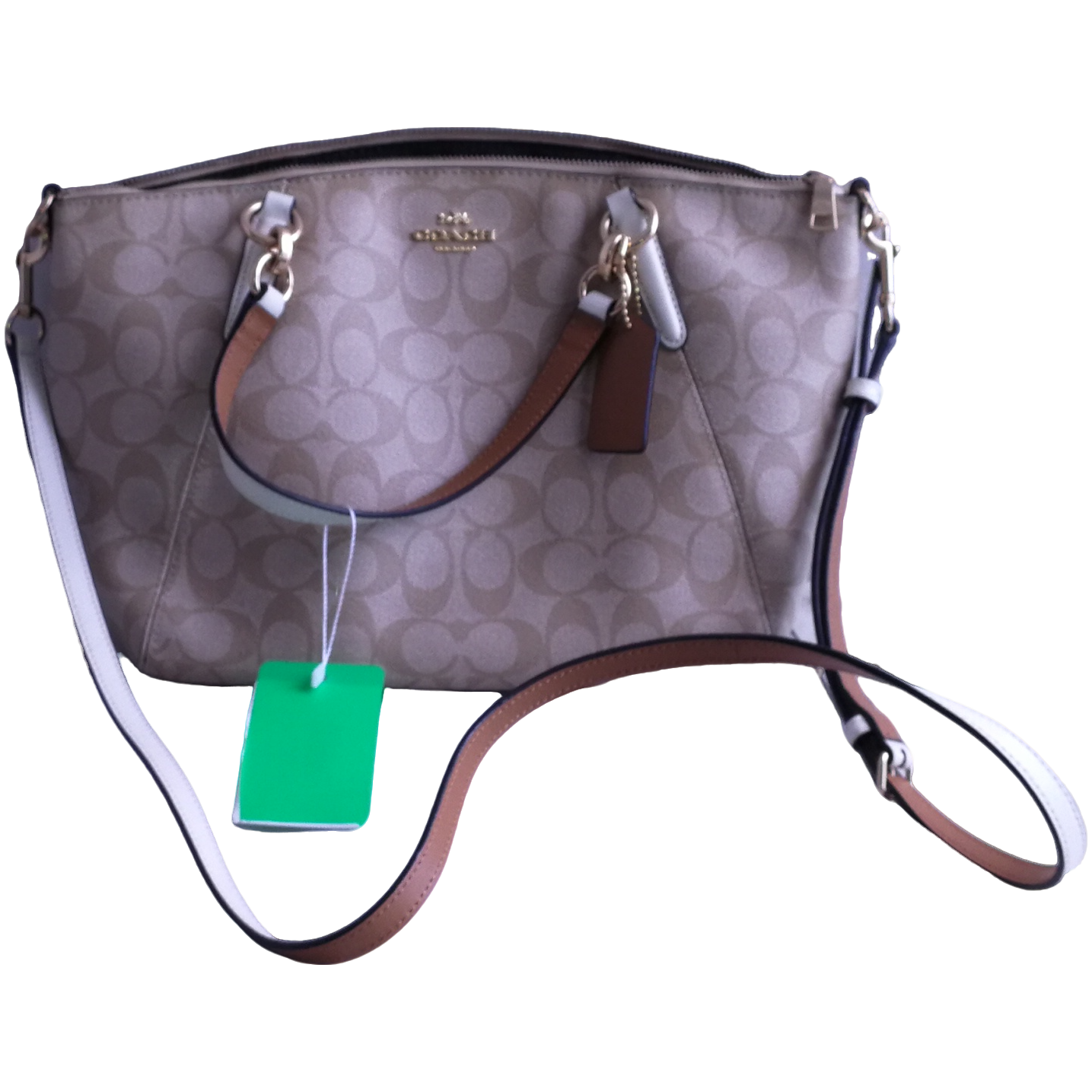 95新  coach 浅老花饺子包  070612