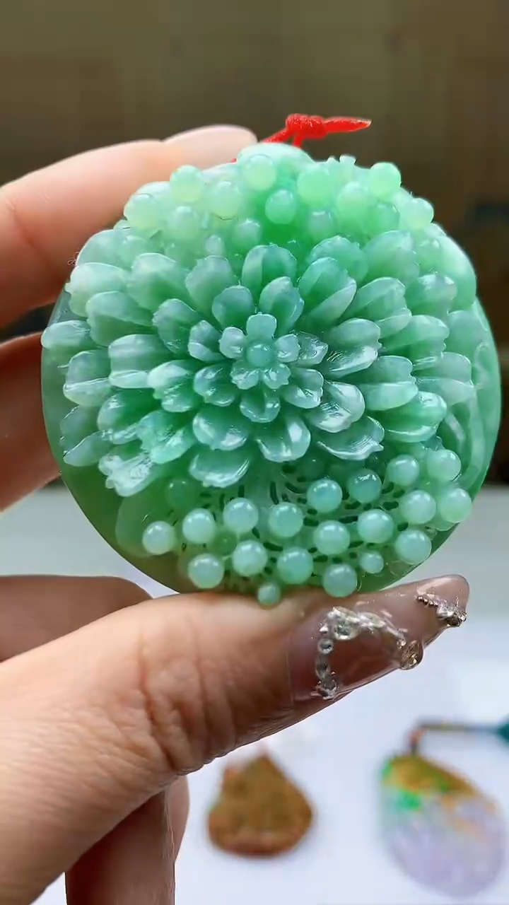 【闪购商品】定制翡翠未镶嵌4812ty-毛货挂件67