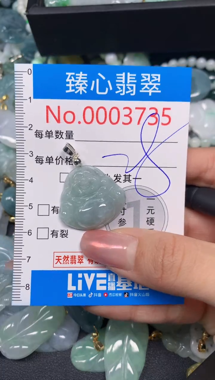 【闪购商品】翡翠颈饰未镶嵌含绳0003735