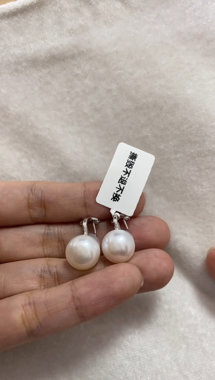 【闪购商品】淡水珍珠耳饰银S925镶嵌耳夹