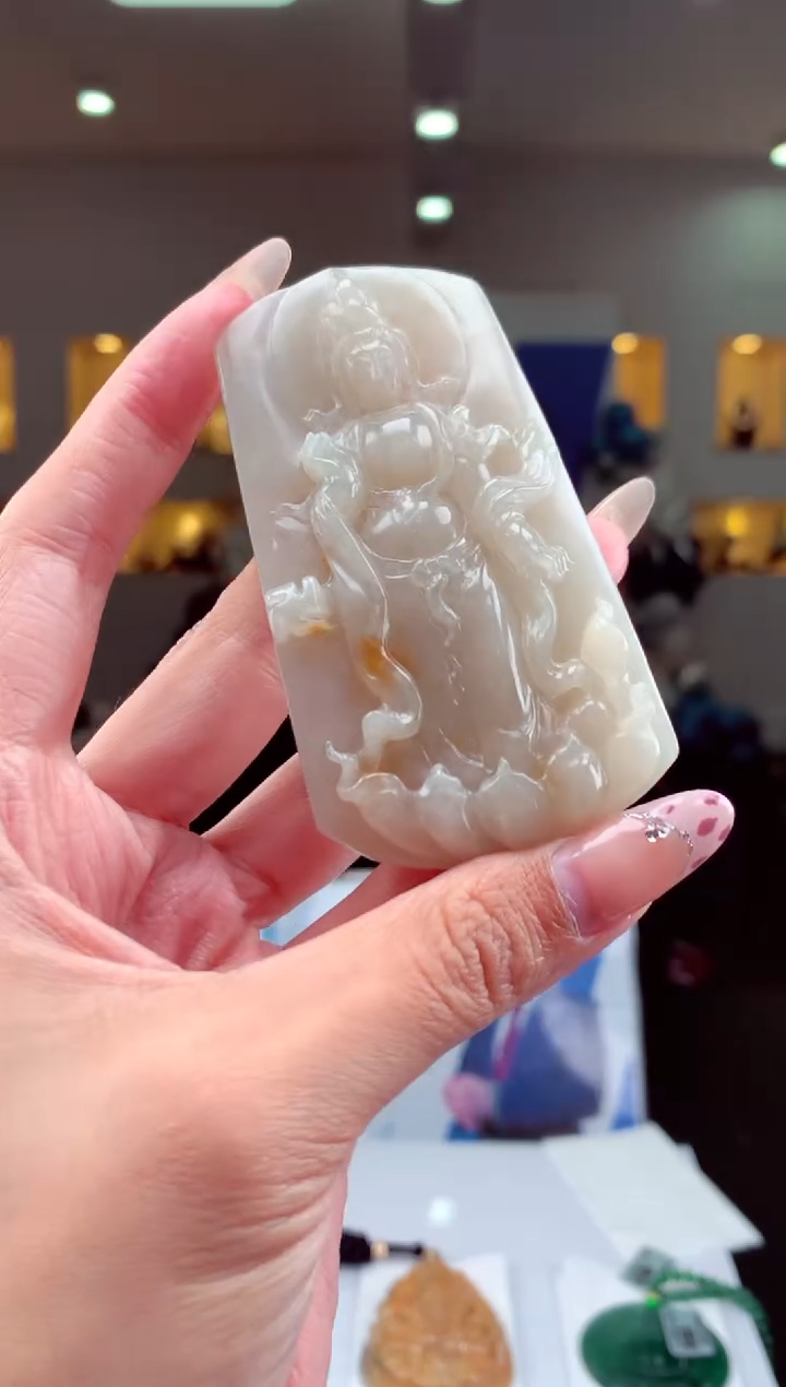 【闪购商品】定制翡翠未镶嵌挂件发货（拍一发一）