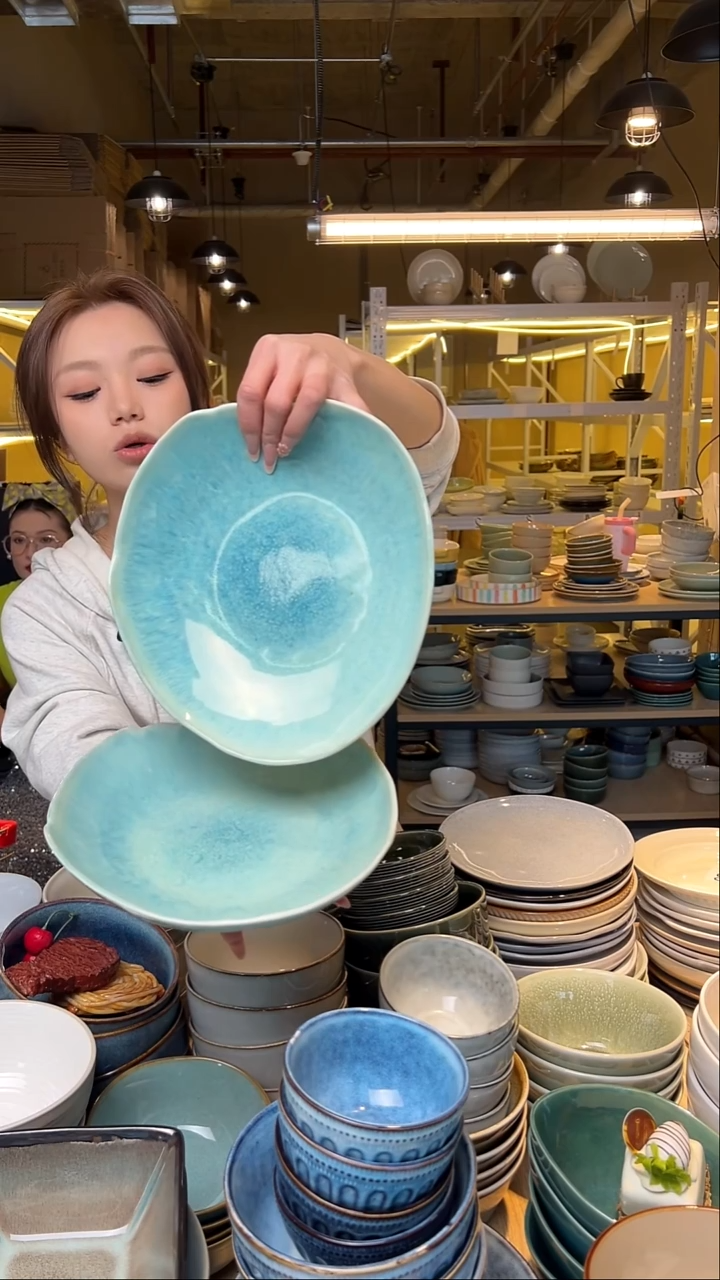 瓷263【瑕疵】外贸尾货窑变釉下彩