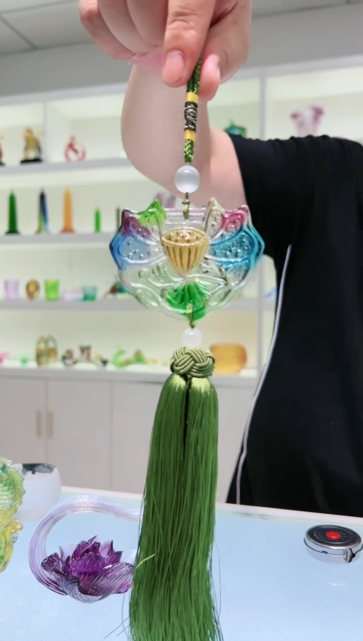 【闪购商品】茶宠古法琉璃莲花挂大号