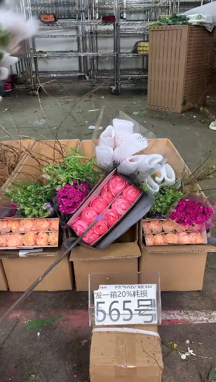 565号♥中通不指定随机颜色含20%耗损发一箱鲜花