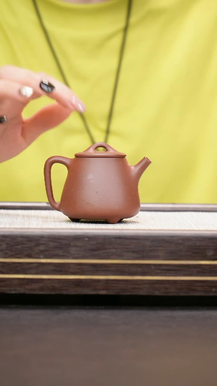 茶壶紫砂紫泥  小容量 小高瓢