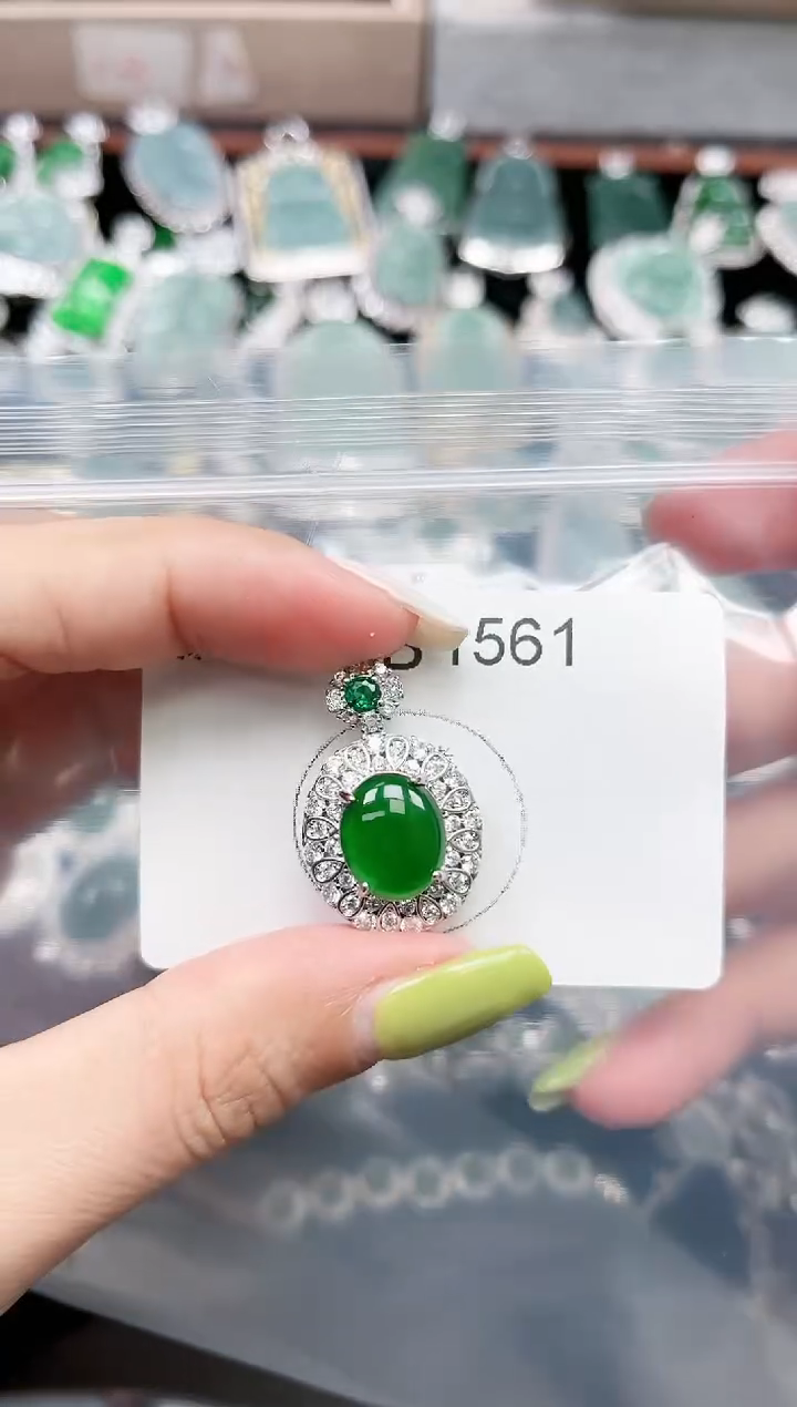 【闪购商品】翡翠颈饰未镶嵌1561赠皮绳