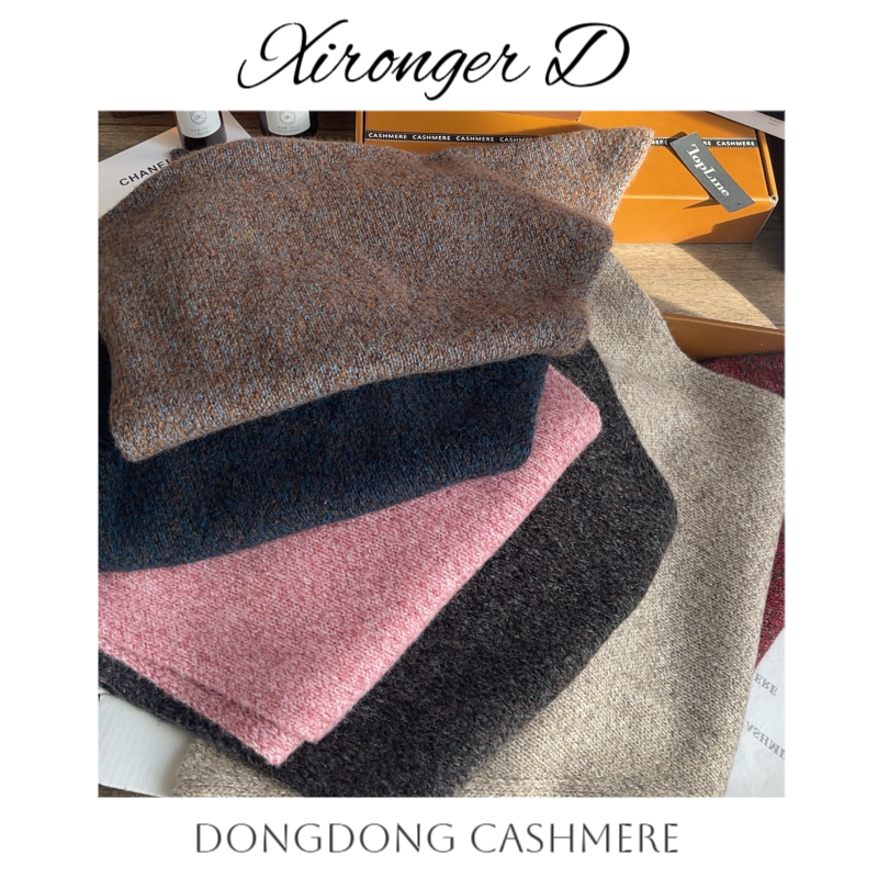 【 赤陶秘境     XRE】 康宝莱白厂丝羊绒三角披肩围巾 康宝莱丝绒