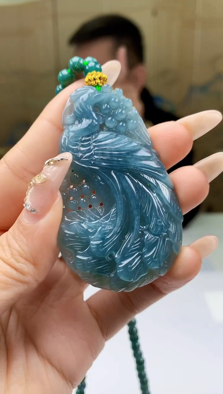 【闪购商品】定制翡翠未镶嵌5152ty-毛货挂件56