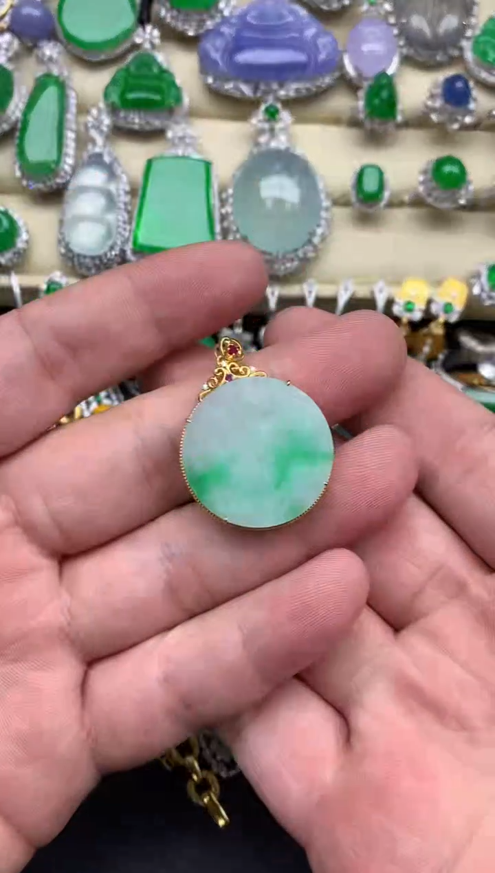 【闪购商品】翡翠颈饰18K金镶嵌178-中国好珍宝