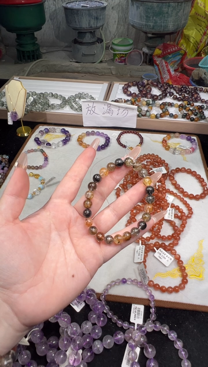 未镶嵌手串水晶闪灵手串8+多样性发其一