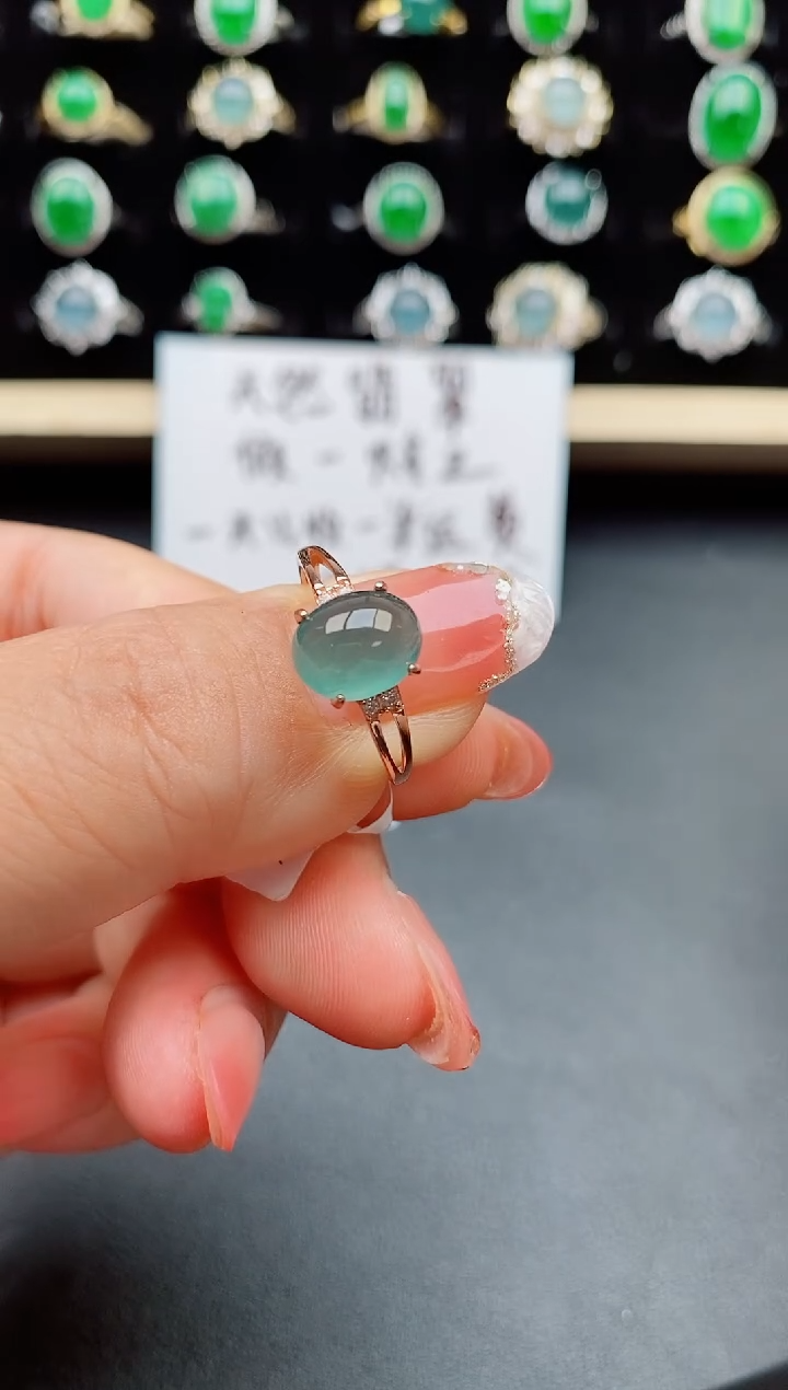 【闪购商品】翡翠戒指银S925镶嵌11111
