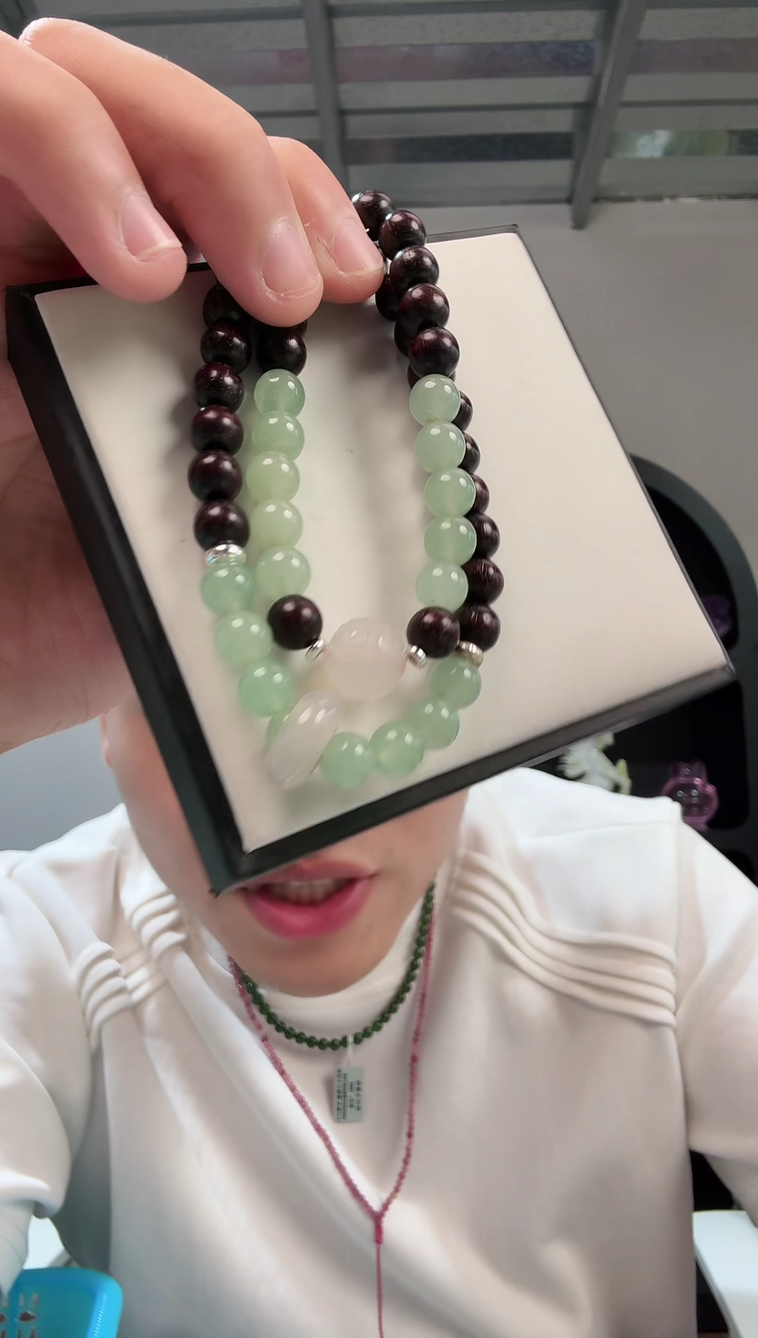 未镶嵌手链和田玉晶3395 约8mm