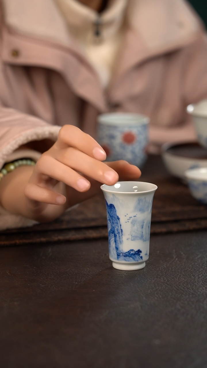 【闪购商品】杯聚澜堂国画山水闻香杯B