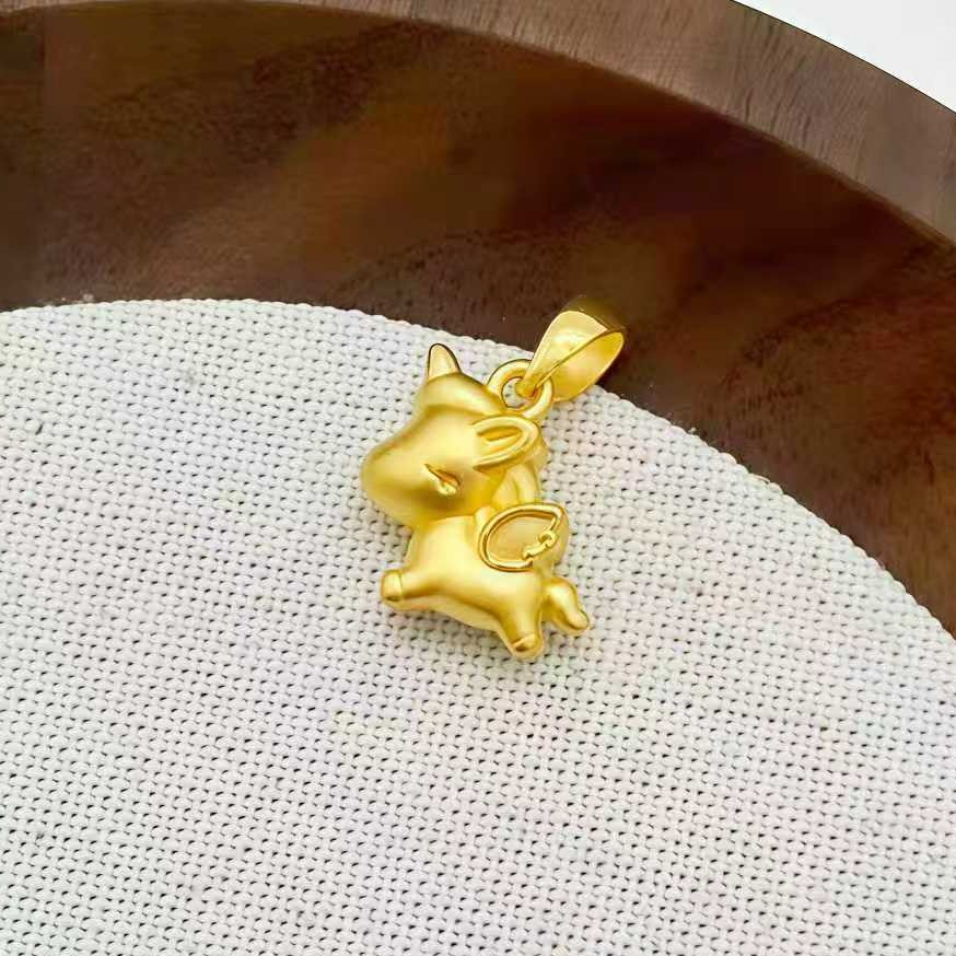 足金999 天使独角兽吊坠 1.38