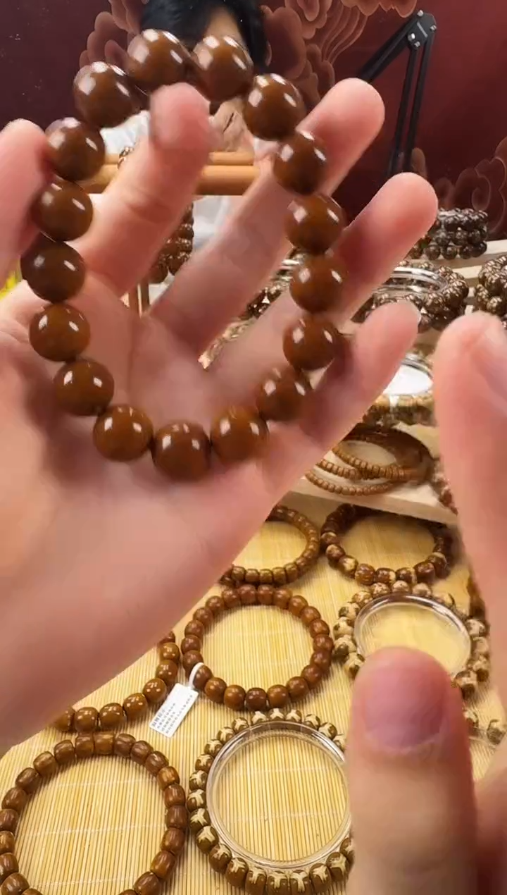 手串紫金鼠13mm 紫金鼠纯色光珠