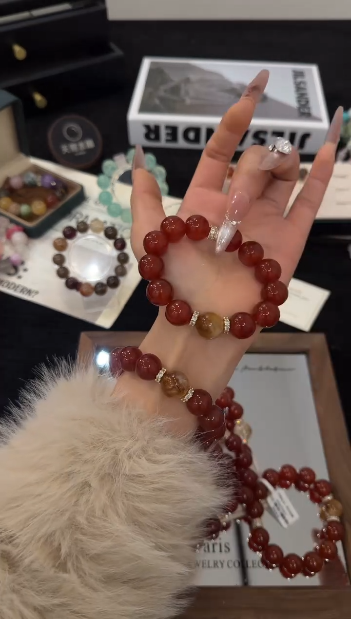 合金手链水晶平安顺遂x3576