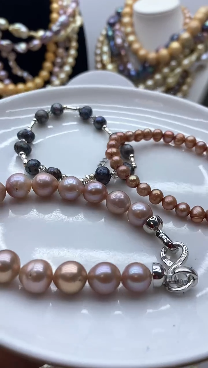 【闪购商品】淡水珍珠颈饰钛钢15