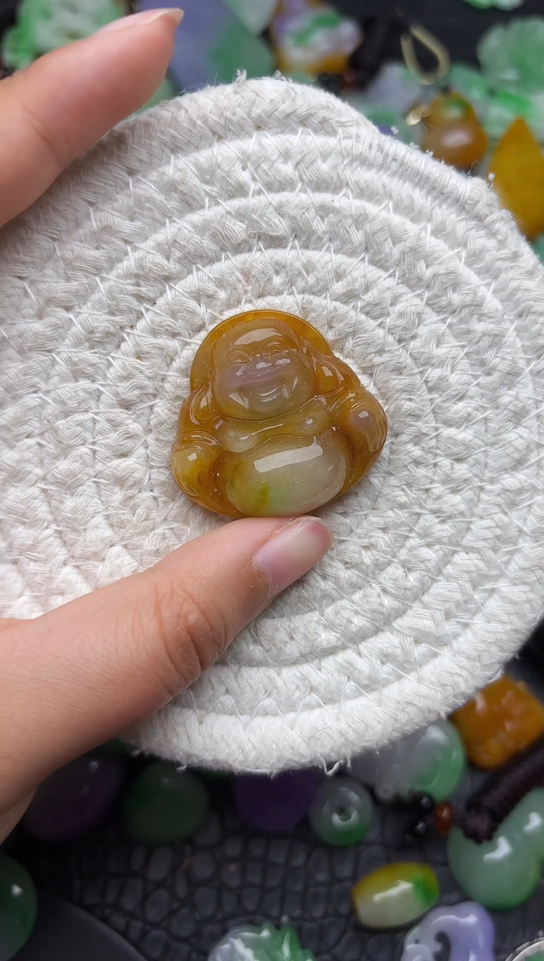 颈饰未镶嵌翡翠缅甸翡翠吊坠