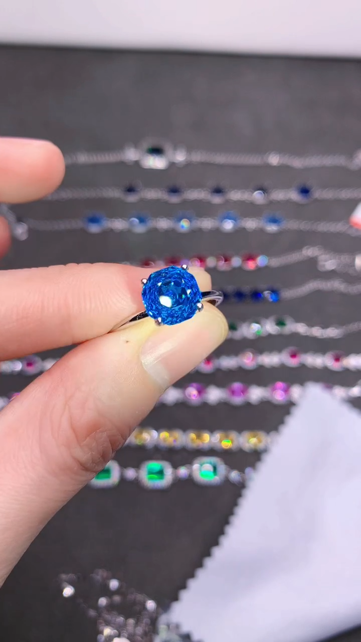 【闪购商品】托帕石戒指银S925镶嵌.......