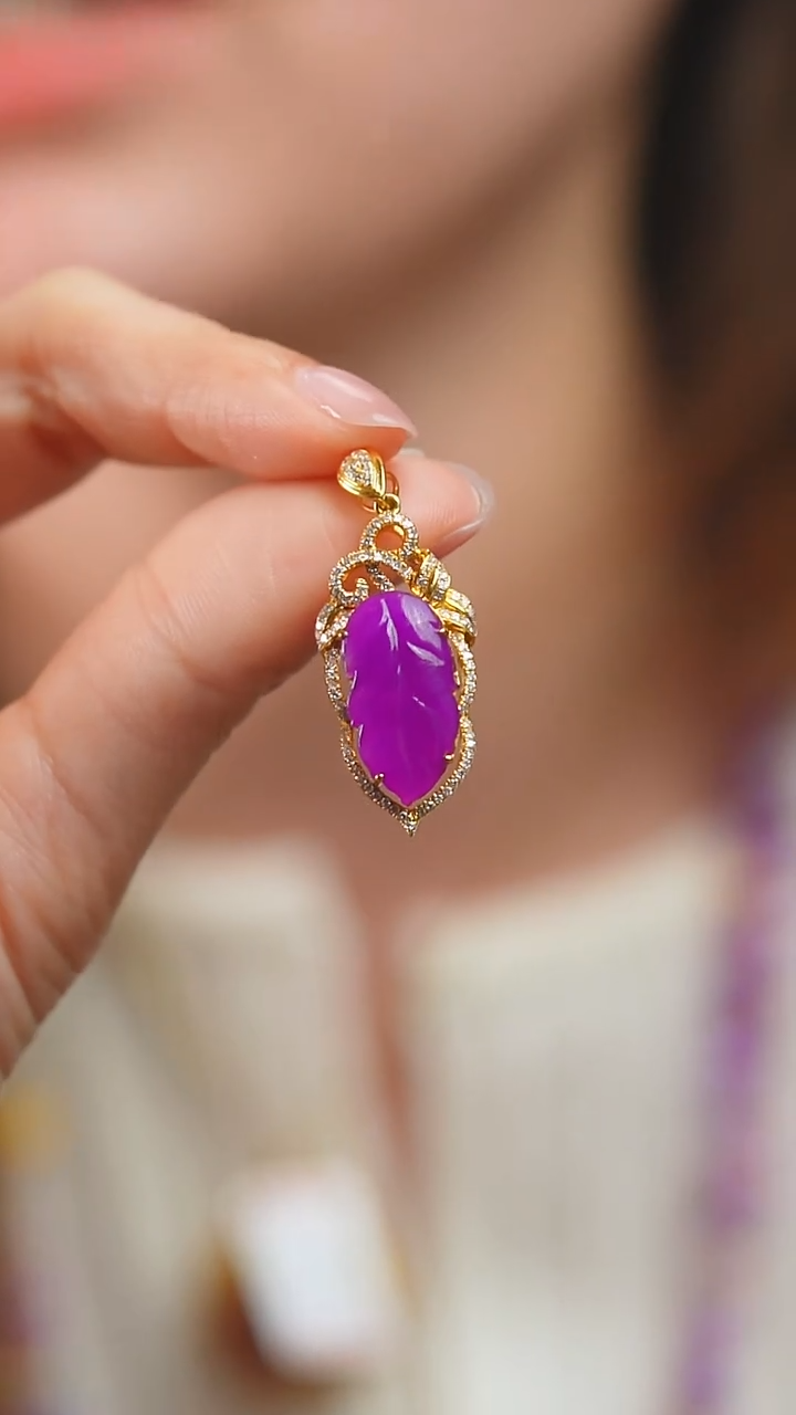 苏纪石（舒俱来）18K金镶嵌吊坠(不含链)22