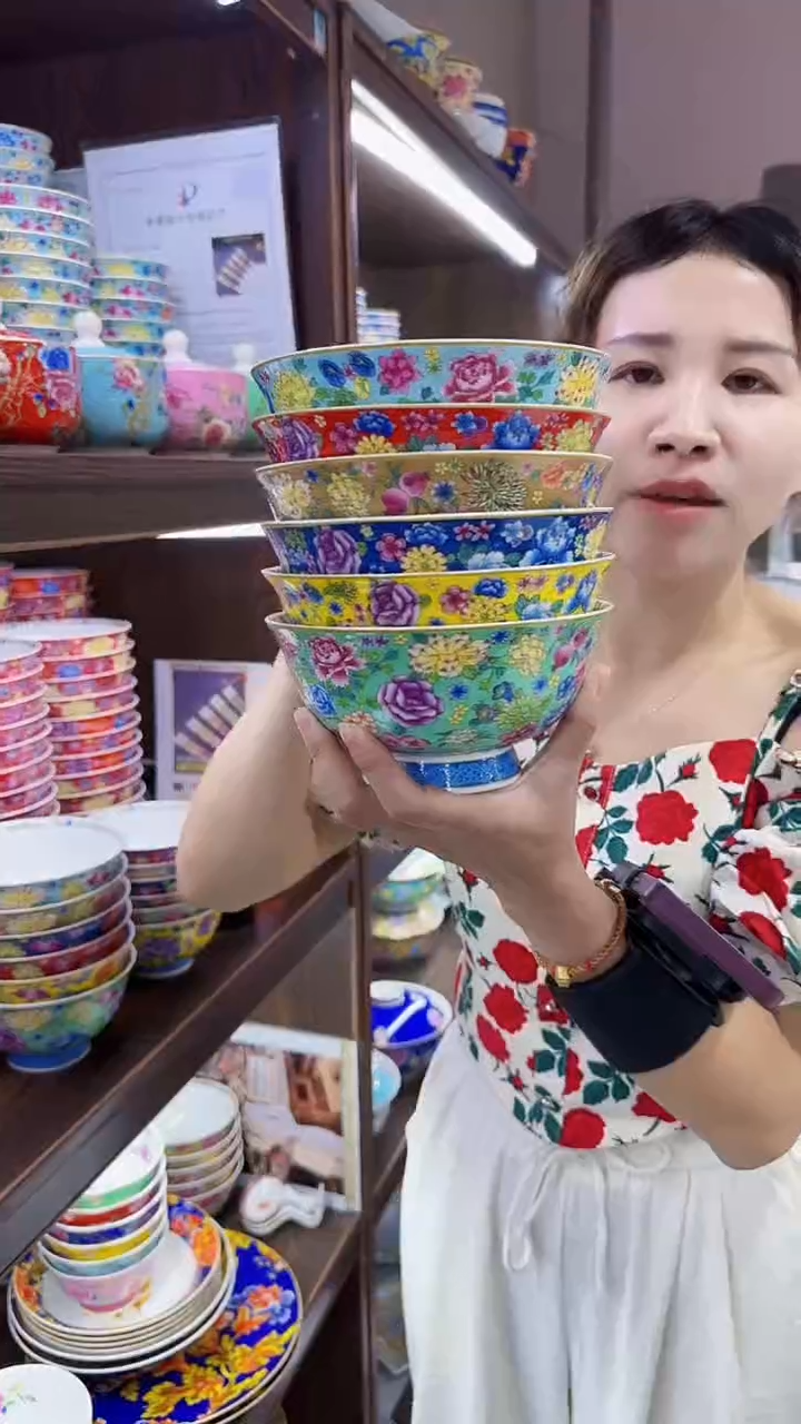 瓷片6英寸面碗6个景德镇陶瓷