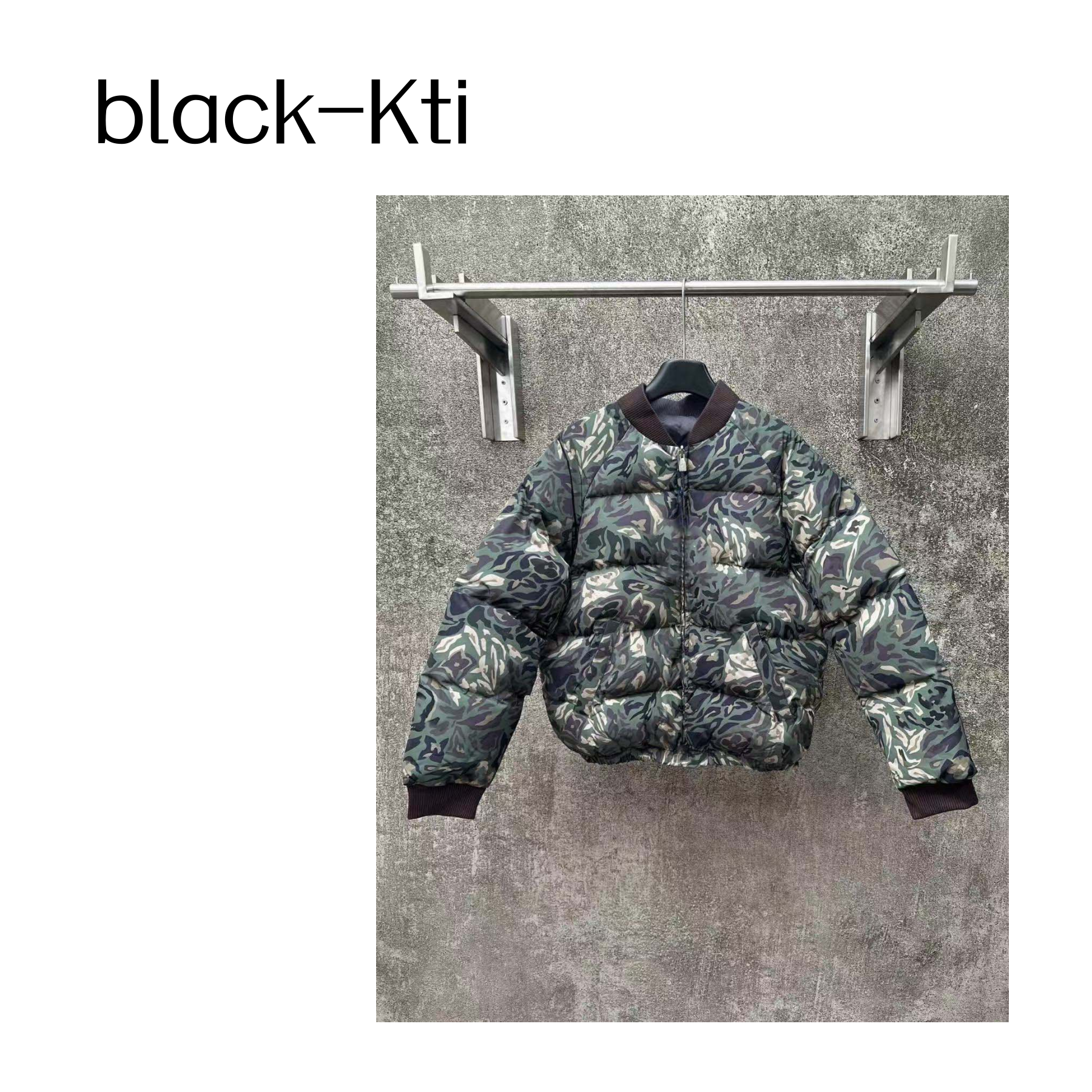 black 双面穿防风夹克棉服