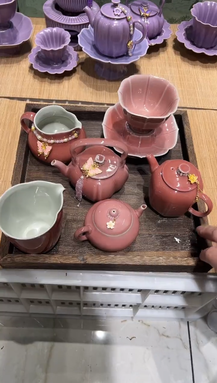 瓷片非微瑕商品 带托盘带壶绳【无礼盒】