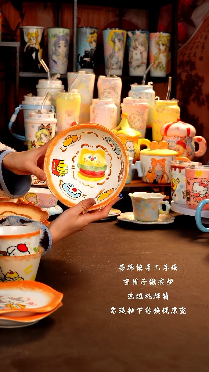 景德镇设计款手工手绘杯杯