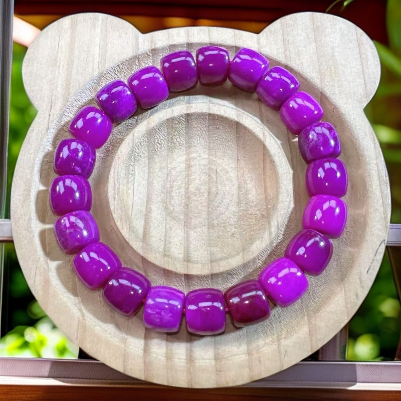 【玫红紫舒老型珠10M】时尚百搭男女同款手串（B511）