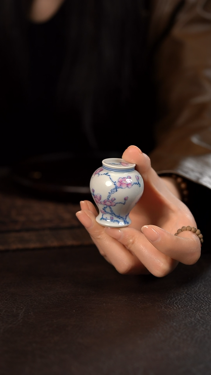 【闪购商品】杯聚澜堂斗彩玉兰花小盖置