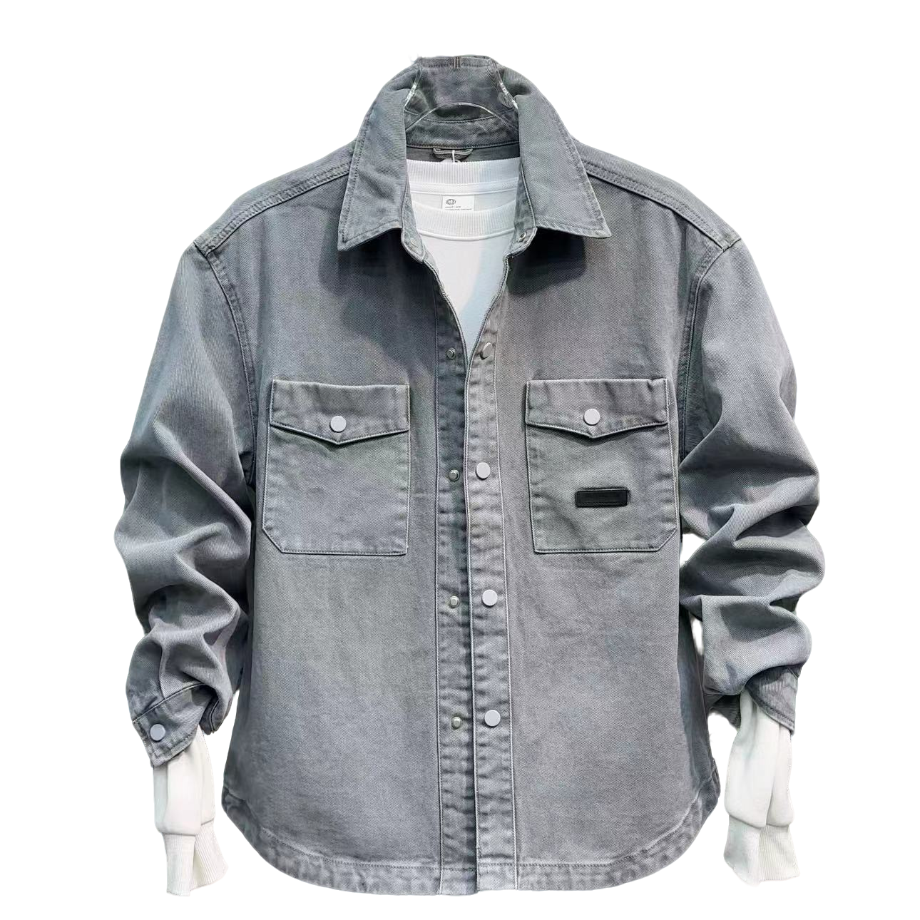 2025港风春装男士衬衣韩版男衬衫百搭潮牌新款春秋长袖衬衣外套男