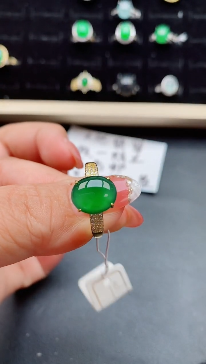 【闪购商品】翡翠戒指银S925镶嵌50850