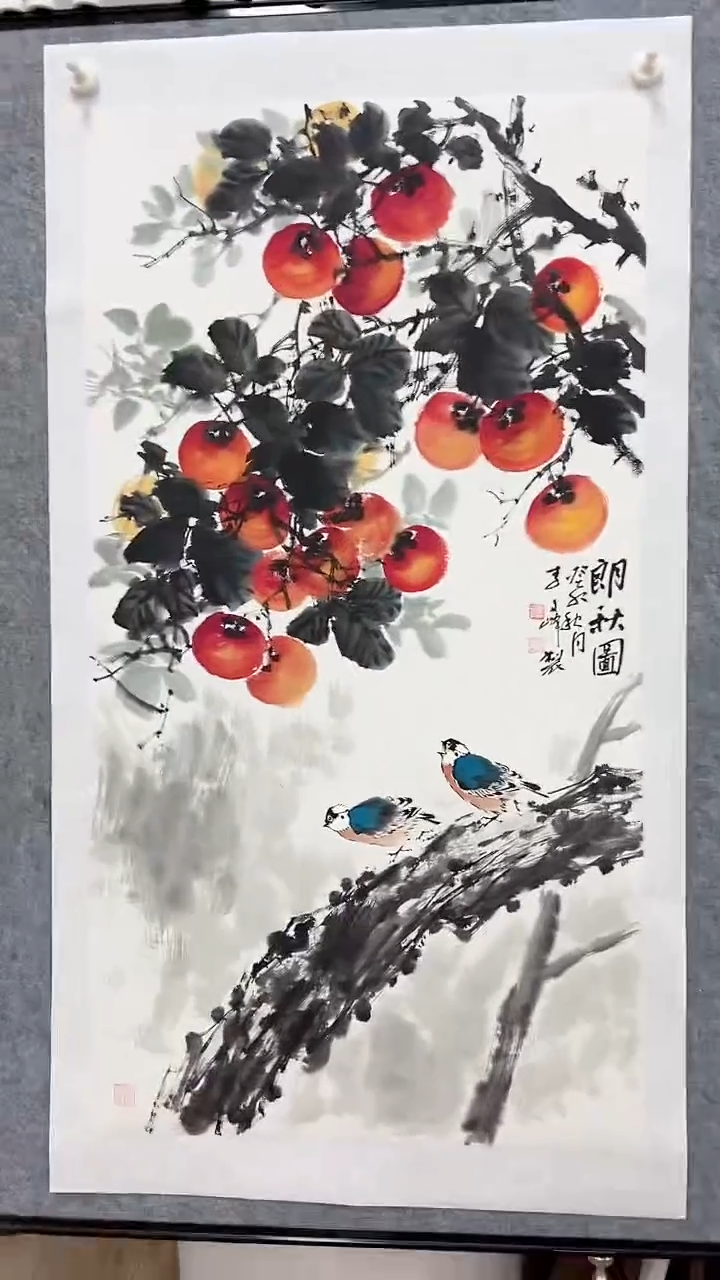 国画李文峰三尺整张花鸟