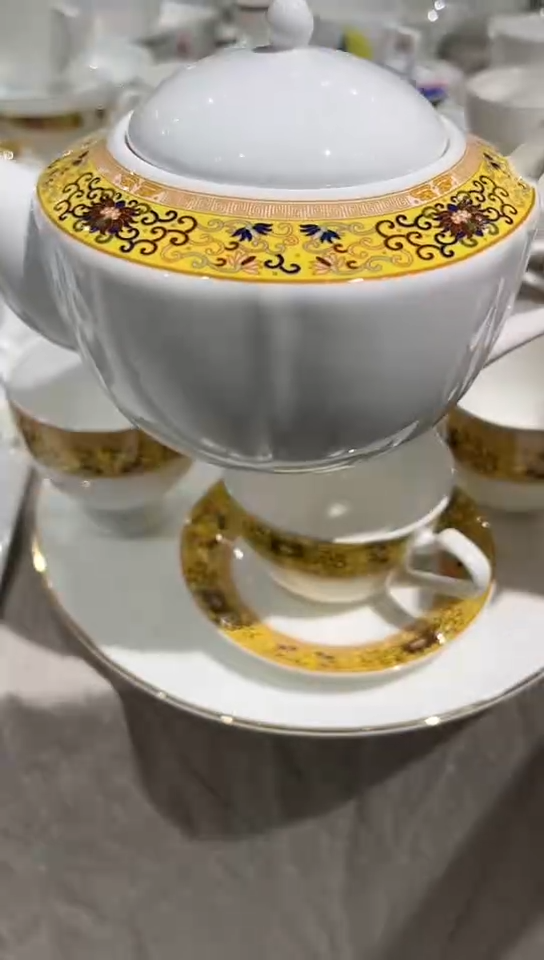 骨瓷茶壶隆达骨瓷