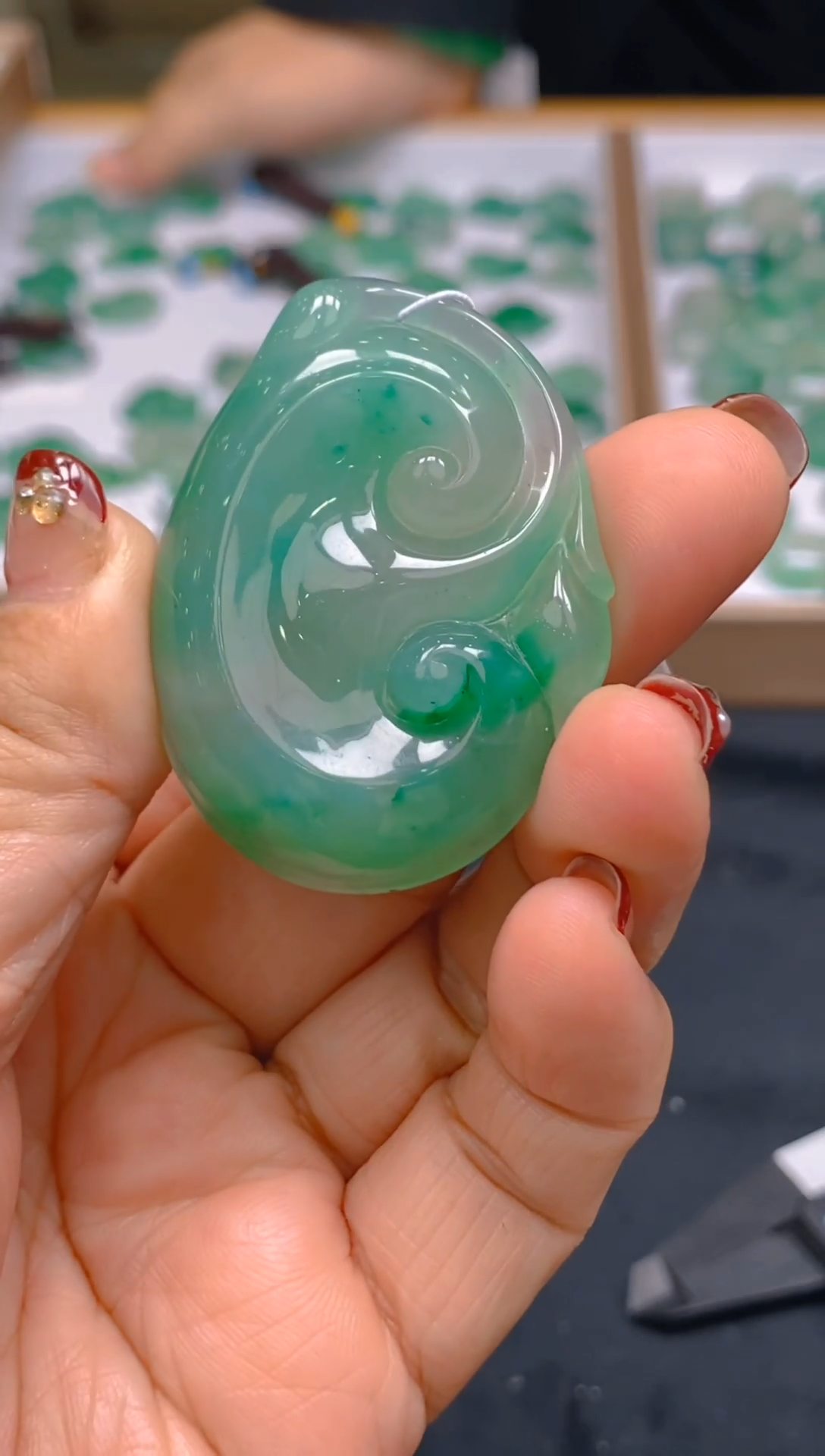 【闪购商品】石英质玉颈饰未镶嵌冰美人非洲翠A货冰种047