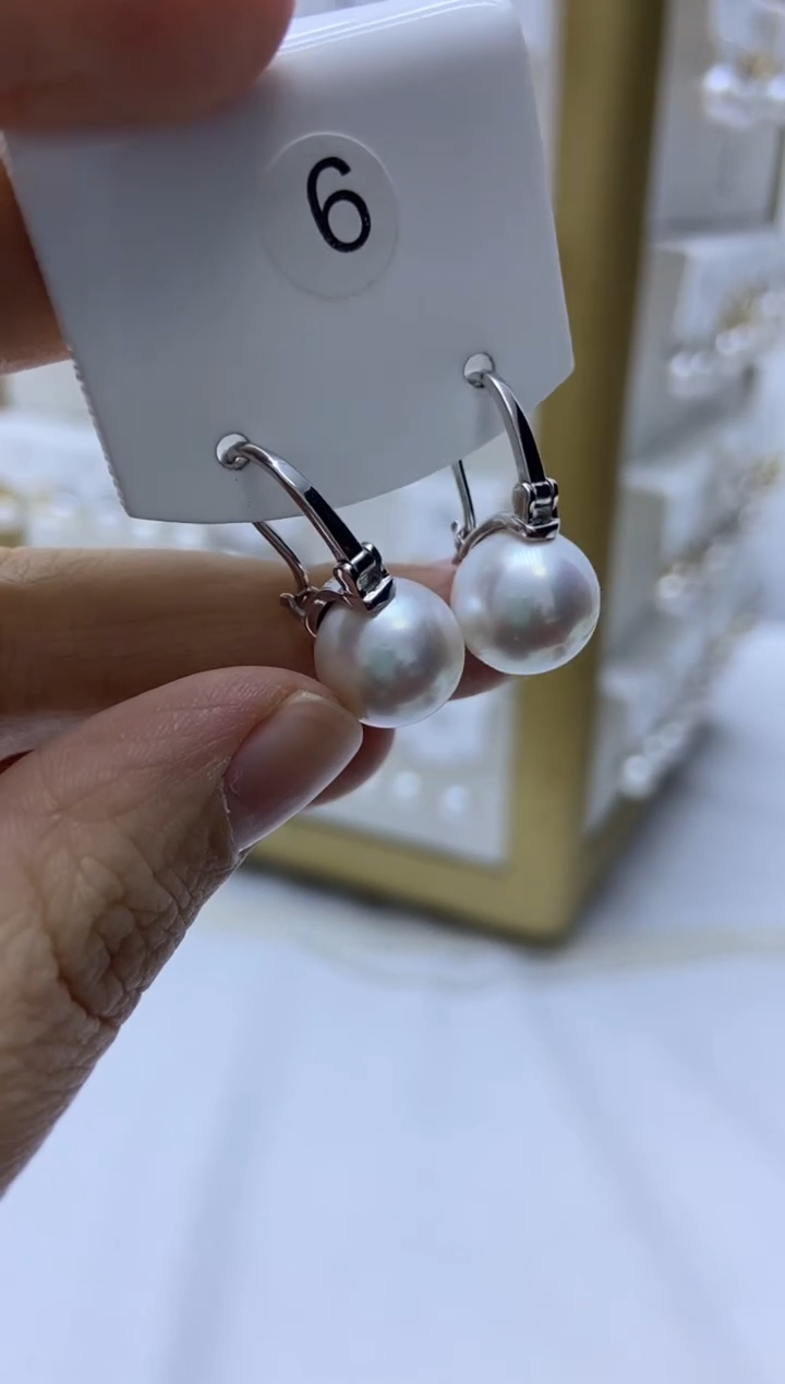 银S925镶嵌耳饰淡水珍珠6