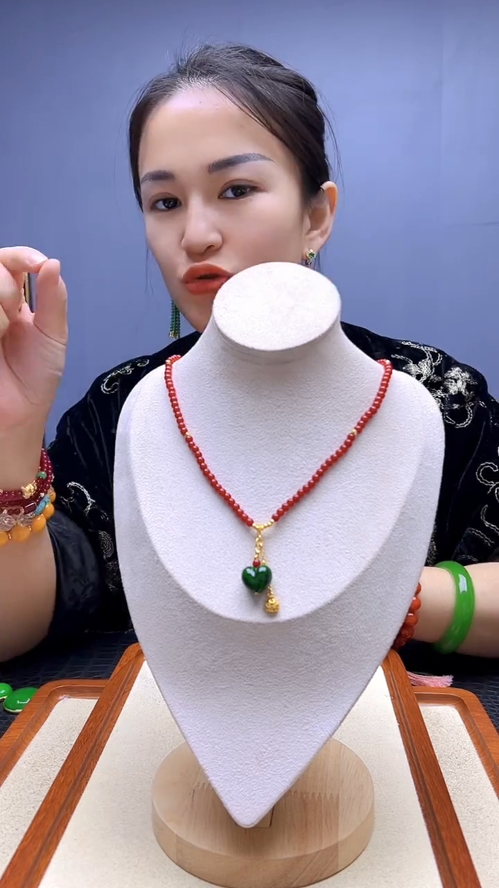 查罗石14K金镶嵌颈饰高货diy劲饰
